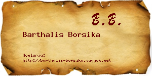 Barthalis Borsika névjegykártya